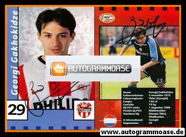 Autogramm Fussball | PSV Eindhoven | 1999 | Georgi GAKHOKIDZE