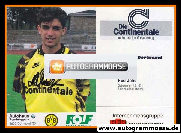 Autogramm Fussball | Borussia Dortmund | 1992 | Ned ZELIC