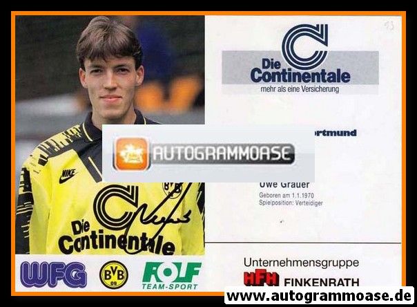 Autogramm Fussball | Borussia Dortmund | 1993 | Uwe GRAUER