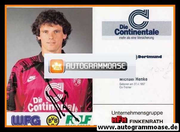 Autogramm Fussball | Borussia Dortmund | 1993 | Michael HENKE