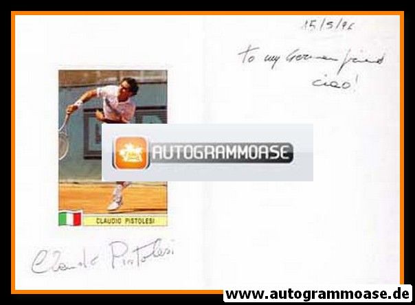 Autogramm Tennis | Claudio PISTOLESI | 1990er (Sabi)