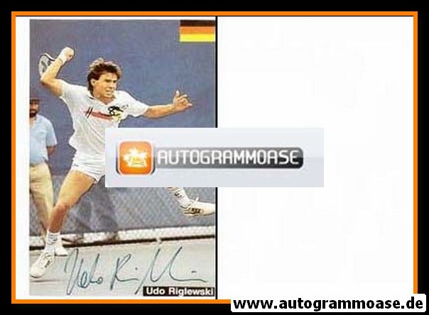 Autogramm Tennis | Udo RIGLEWSKI | 1990er (Spielszene Color)