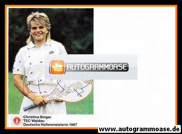 Autogramm Tennis | Christina SINGER | 1990er (Südmilch)