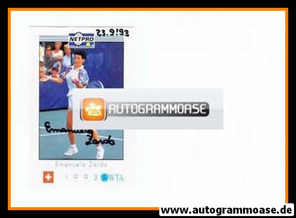 Autogramm Tennis | Emanuela ZARDO | 1993 (Sabi WTA)