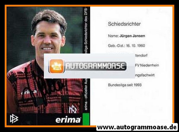 Autogramm Fussball | Schiedsrichter | 2000er Erima | Jürgen JANSEN