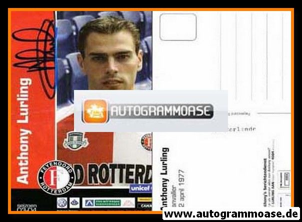 Autogramm Fussball | Feyenoord Rotterdam | 2003 | Anthony LURLING