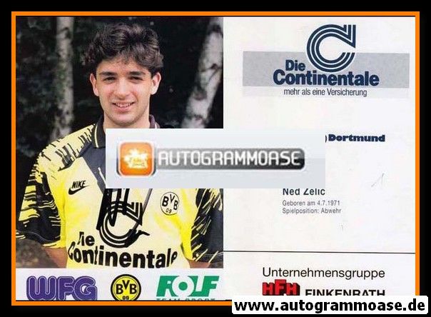 Autogramm Fussball | Borussia Dortmund | 1993 | Ned ZELIC