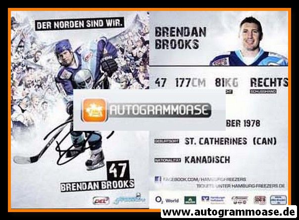 Autogramm Eishockey | Hamburg Freezers | 2011 | Brendan BROOKS