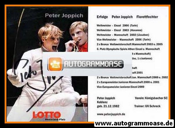 Autogramm Fechten | Peter JOPPICH | 2006 (Lotto RP)