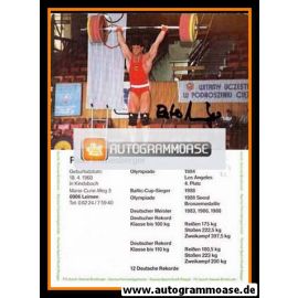 Autogramm Gewichtheben | Peter IMMESBERGER | 1980er (Kanne)