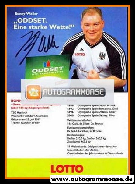 Autogramm Gewichtheben | Ronny WELLER | 2000er (Oddset)