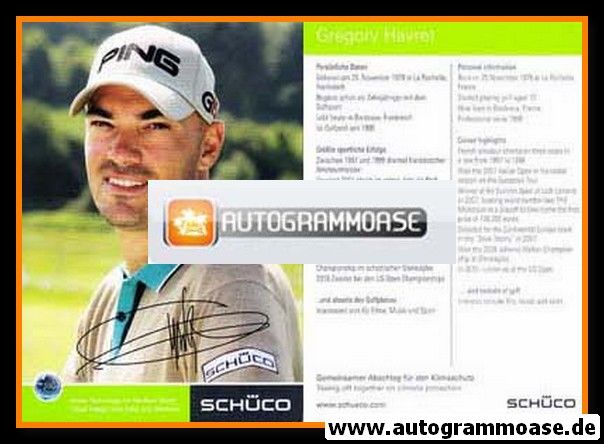 Autogramm Golf | Gregory HAVRET| 2000er Druck (Schüco)