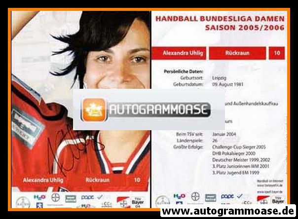 Autogramm Handball (D) | Bayer Leverkusen | 2005 | Alexandra UHLIG