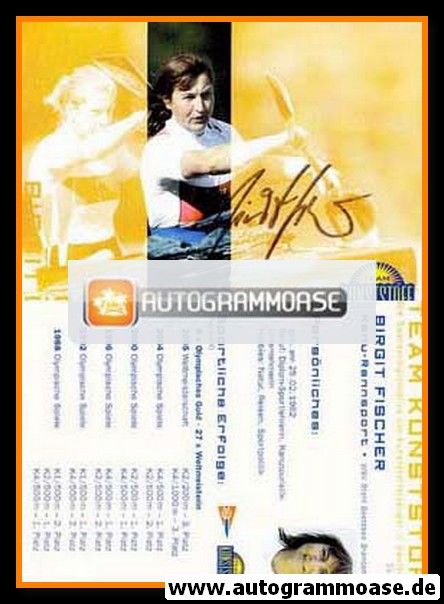 Autogramm Kanu | Birgit FISCHER | 2000er (Collage Color) OS-Gold