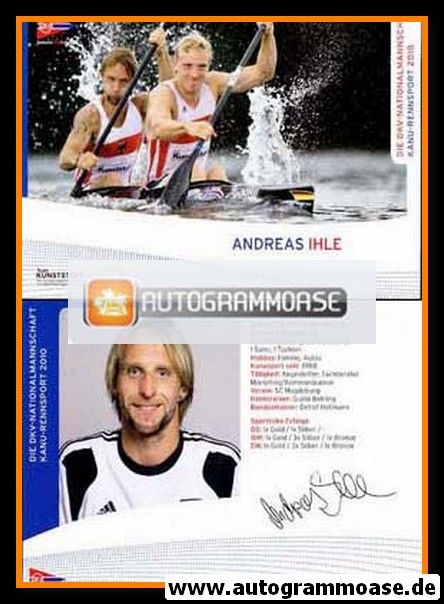Autogramm Kanu | Andreas IHLE | 2010 Druck (DKV)