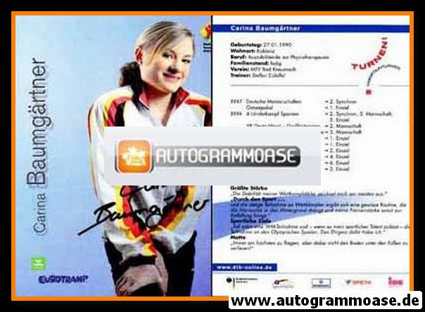 Autogramm Turnen | Carina BAUMGÄRTNER | 2007 (DTB)