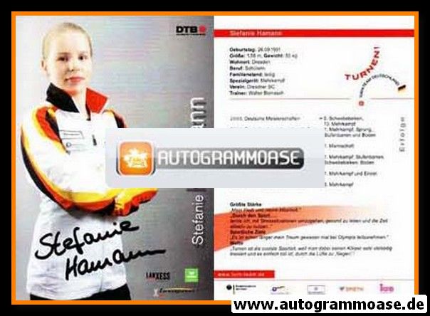 Autogramm Turnen | Stefanie HAMANN | 2008 (DTB)