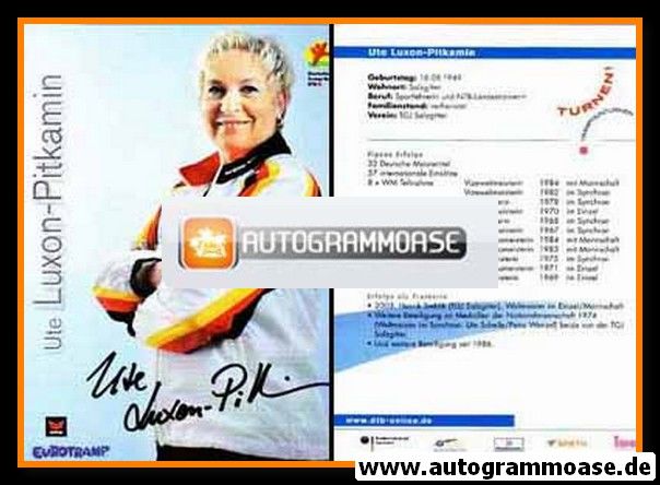 Autogramm Turnen | Ute LUXON-PITKAMIN | 2007 (DTB)