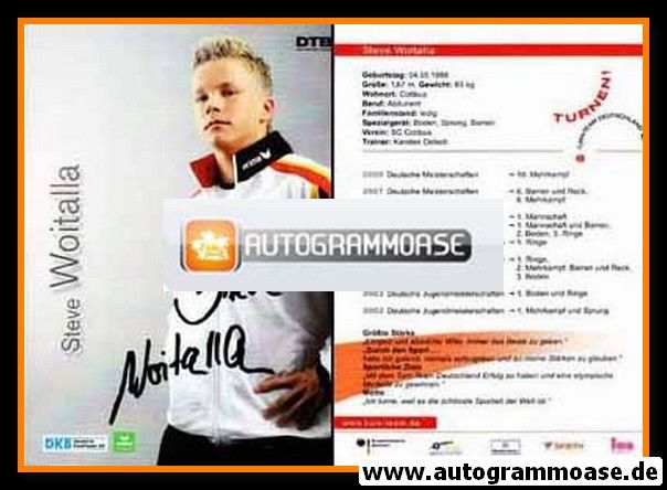 Autogramm Turnen | Steve WOITALLA | 2008 (DTB)