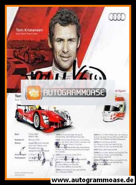 Autogramm Tourenwagen | Tom KRISTENSEN | 2010 (Audi Sport Team Joest)