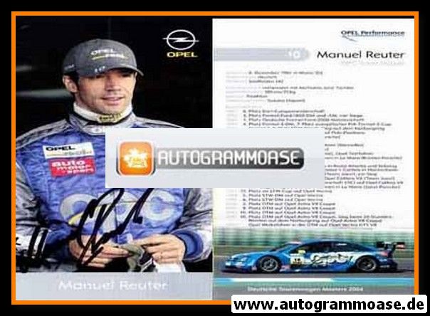 Autogramm Tourenwagen | Manuel REUTER | 2004 (OPC Team Holzer)