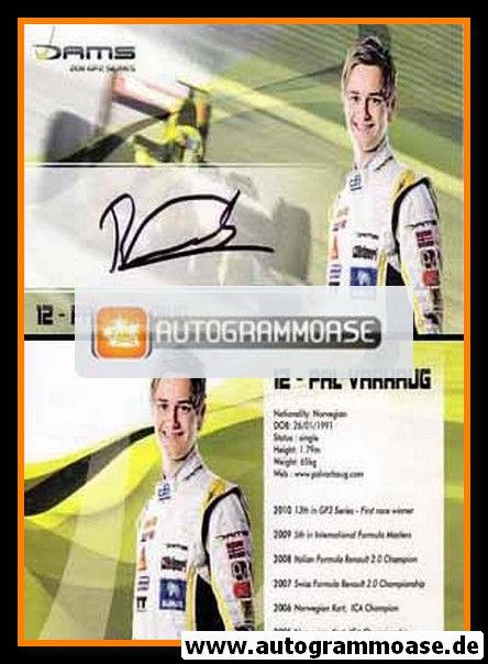 Autogramm Tourenwagen | Pal VARHAUG | 2011 (AMS GP2 Series)