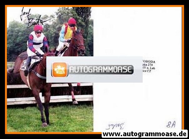 Autogramm Reiten | Josef BAITER (?) | 2000er Foto (Sprungszene)