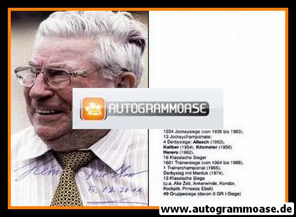 Autogramm Reiten | Hein BOLLOW | 1990er (Portrait Color)