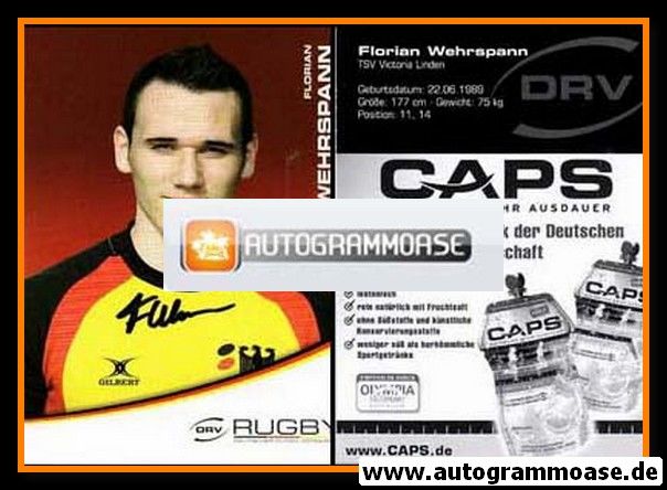 Autogramm Rugby | Florian WEHRSPANN | 2010er (DRV)