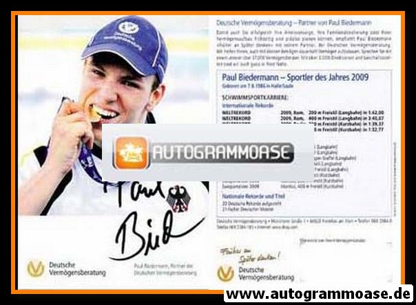 Autogramm Schwimmen | Paul BIEDERMANN | 2010 (DV)