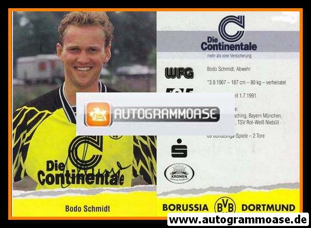 Autogramm Fussball | Borussia Dortmund | 1994 Continentale | Bodo SCHMIDT