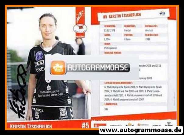 Autogramm Volleyball | Dresdner SC 1898 (D) | 2011 | Kerstin TZSCHERLICH