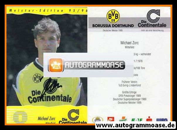 Autogramm Fussball | Borussia Dortmund | 1995 Continentale | Michael ZORC