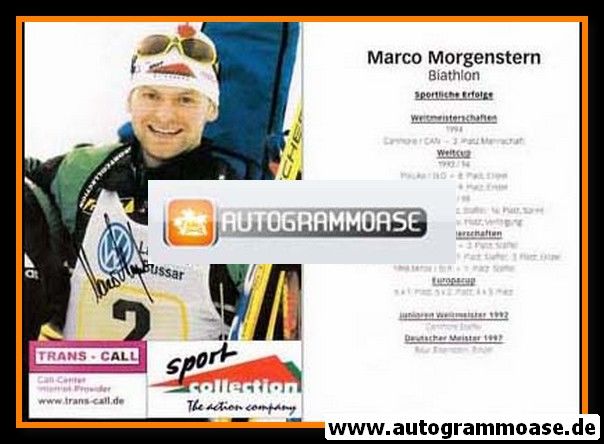Autogramm Biathlon | Marco MORGENSTERN | 1990er (Portrait Color)