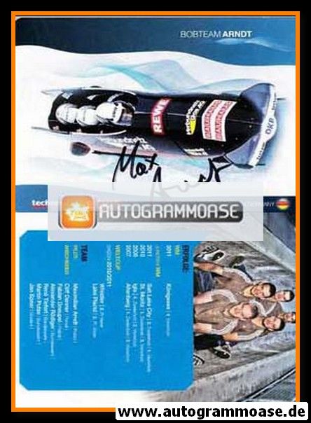 Autogramm Bob | Maximilian ARNDT | 2011 (Bobteam)