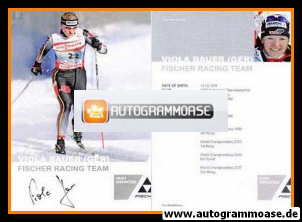 Autogramm Langlauf | Viola BAUER | 2008 (Fischer)