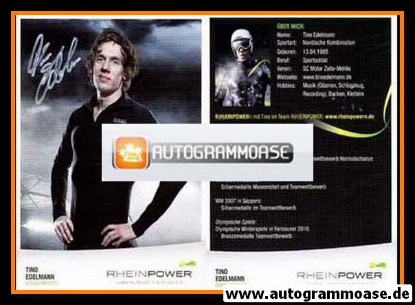 Autogramm Nordische Kombination | Tino EDELMANN | 2011 (Rheinpower)