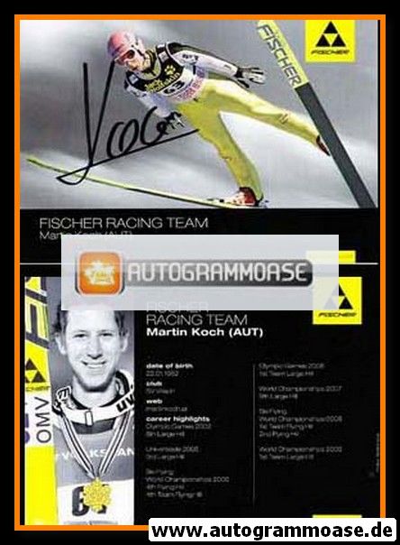 Autogramm Skispringen | Martin KOCH | 2009 (Fischer)