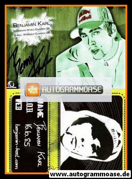 Autogramm Snowboard | Benjamin KARL | 2000er (Pop-Art)