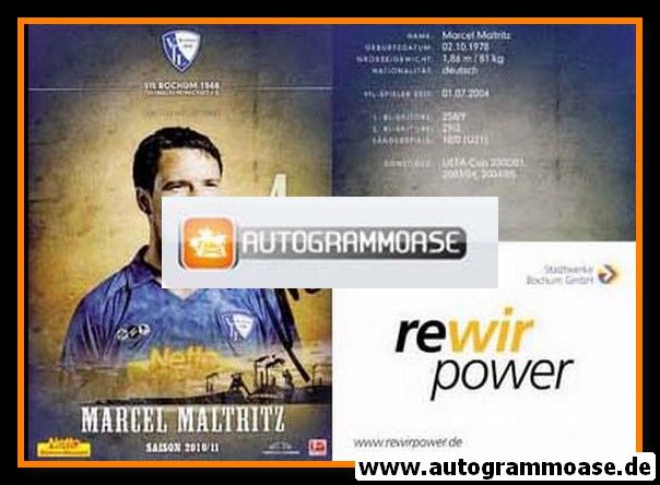 Autogramm Fussball | VfL Bochum | 2010 | Marcel MALTRITZ