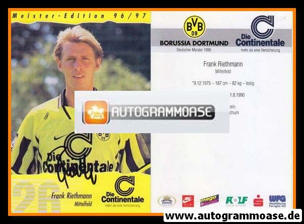 Autogramm Fussball | Borussia Dortmund | 1996 | Frank RIETHMANN