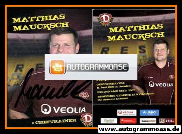 Autogramm Fussball | Dynamo Dresden | 2009 | Matthias MAUCKSCH