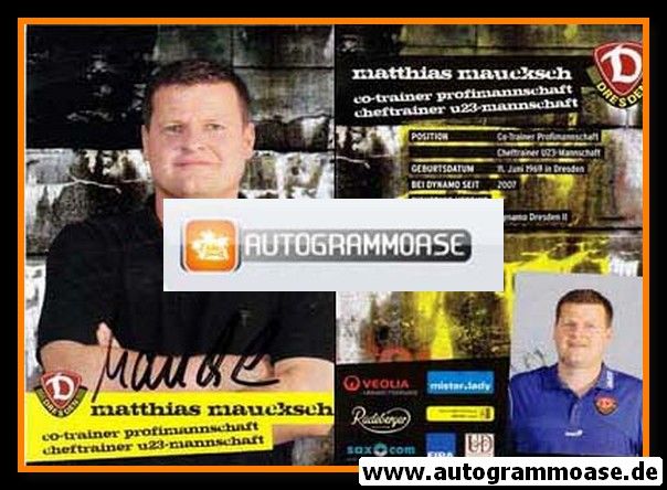 Autogramm Fussball | Dynamo Dresden | 2008 | Matthias MAUCKSCH