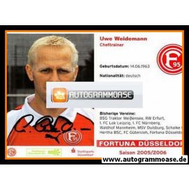 Autogramm Fussball | Fortuna Düsseldorf | 2005 | Uwe WEIDEMANN