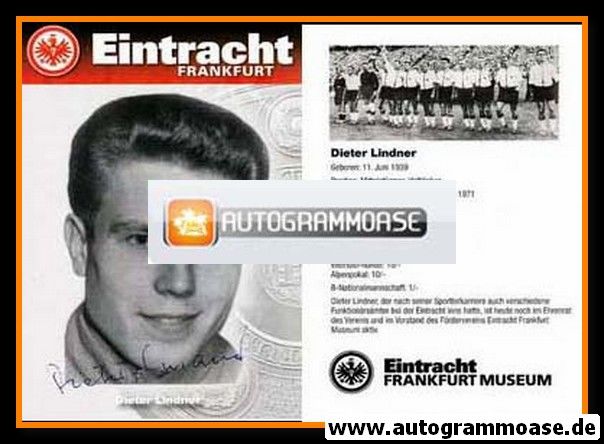 Autogramm Fussball | Eintracht Frankfurt | 1960er Retro | Dieter LINDNER (Museum)