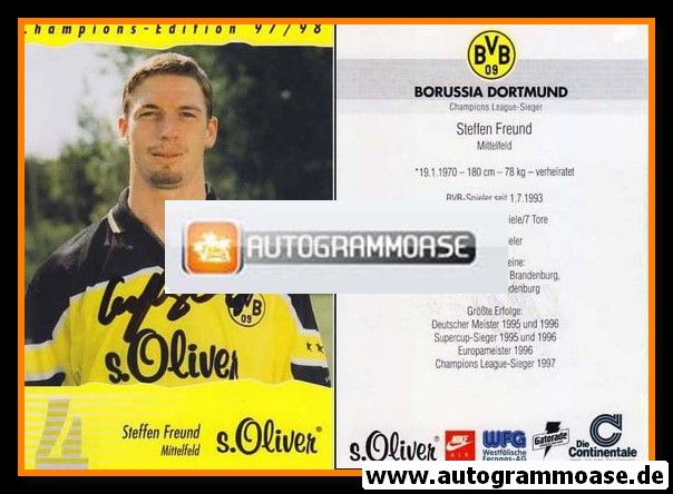 Autogramm Fussball | Borussia Dortmund | 1997 | Steffen FREUND 