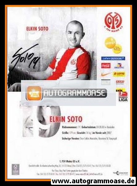 Autogramm Fussball | FSV Mainz 05 | 2009 | Elkin SOTO