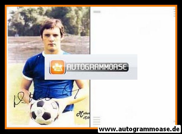 Autogramm Fussball | FC Schalke 04 | 1970er Aufkleber | Herbert HÖBUSCH