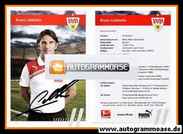 Autogramm Fussball | VfB Stuttgart | 2011 | Bruno LABBADIA
