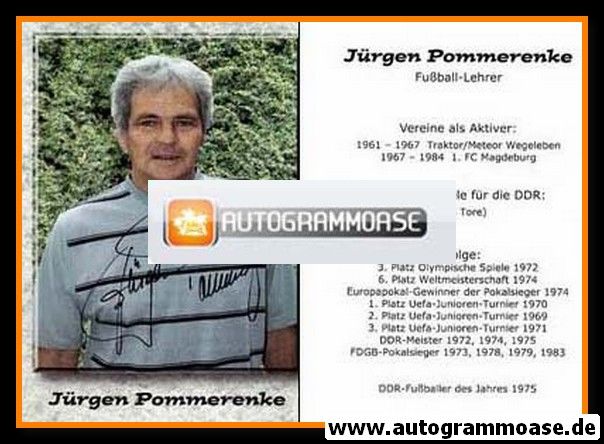 Autogramm Fussball | DDR | 2000er | Jürgen POMMERENKE (Fussball-Lehrer)